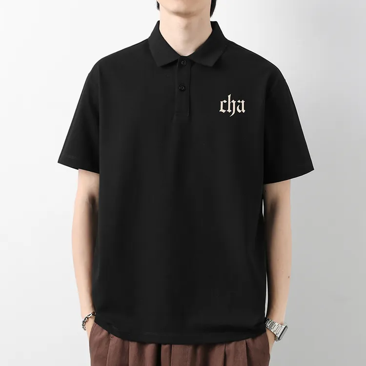 短袖polo衫翻领t恤男夏季保罗商务休闲带领体恤冰丝凉感有领半袖