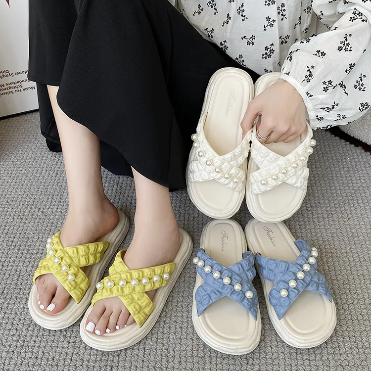 软木拖鞋平底中跟沙滩厚款一字拖ins凉拖鞋沙滩鞋厚底休闲