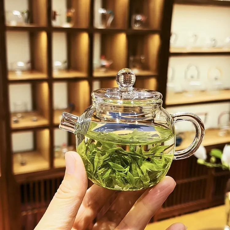 120ml赏心小茶壶高硼硅玻璃耐高温功夫茶具泡茶壶绿茶带过滤小型