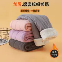 冬季羊毛夹棉一条过冬儿童加厚密绒校服神器保暖裤女童男童