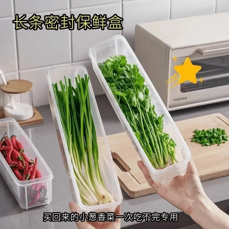 佳品印记香菜小葱收纳盒冰箱保鲜神器加厚款面条鸡蛋备菜保鲜密封