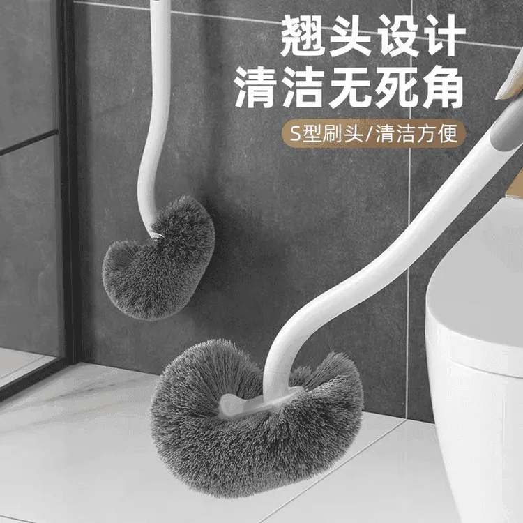 家用长柄卫生间刷子马桶刷长柄清洁刷翘头多功能双面浴室软毛日式