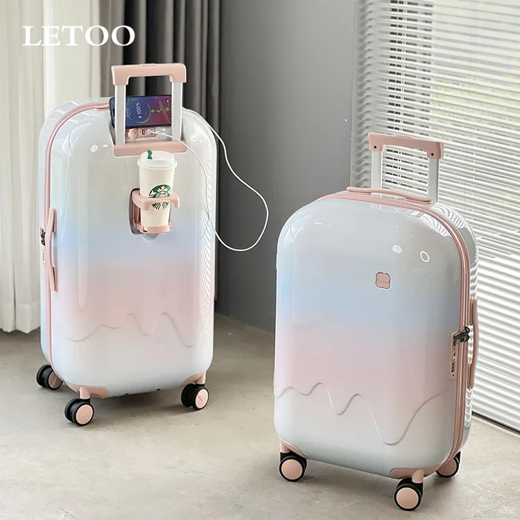 letoo行李箱定制渐变款旅行箱高颜值20寸登机箱ins拉杆箱明星同款