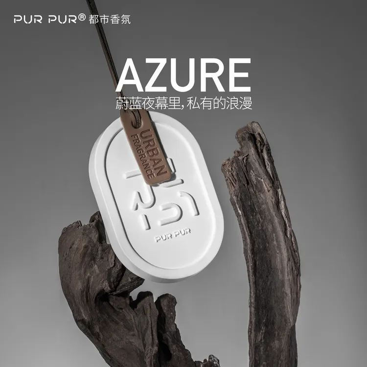 PURPUR车载香薰挂件石膏乌木沉香车内大地高档男士蔚蓝汽车香水