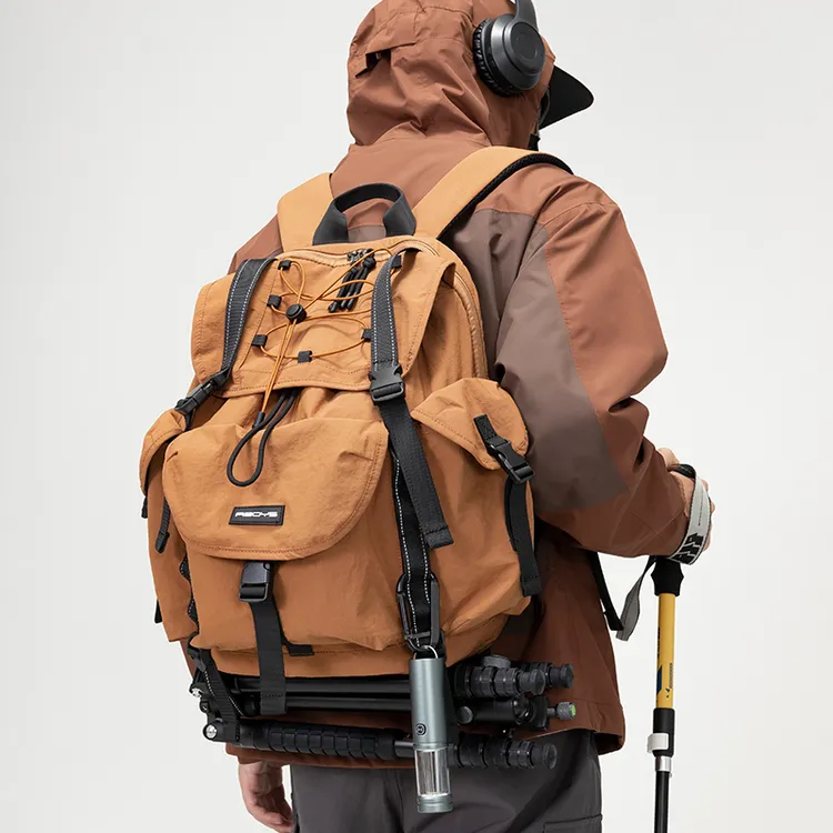 ABOYS大容量双肩包男士旅行包户外防水登山包背包潮牌轻便书包女