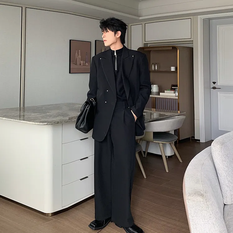 一轩轩轩【刚需好穿】早春高级感戗驳领休闲西装男套装24853-24314