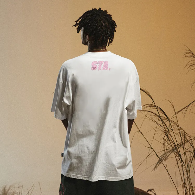 STA融化星标短袖套装重磅纯棉T恤男女国潮牌春夏百搭宽松美式HOOD