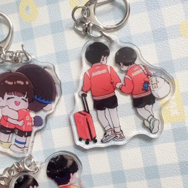 王楚钦孙颖莎周边莎头组合CP国兵双面钥匙扣情侣挂件摇摇乐定制