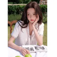 Wardrobes by chen清新水粉手工钻饰气质小香⻛套装DY22SS0538