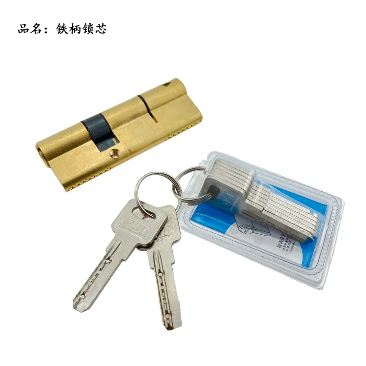 （拍一发十）铁钥匙AB全铜锁芯锁芯2+6入户门锁头工程替代锁头