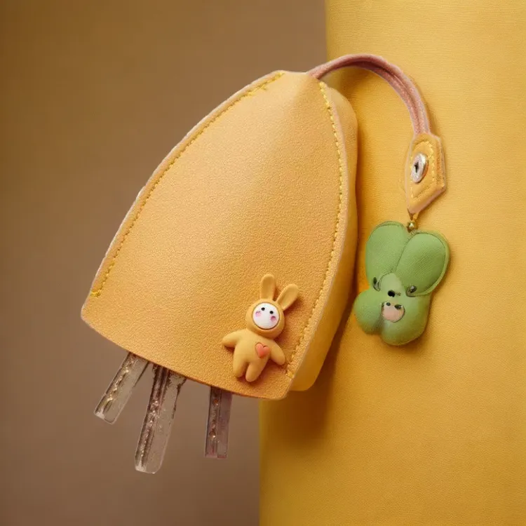 钥匙保护套抽拉式钥匙包可爱便携轻便钥匙包保护钥匙套家用钥匙袋