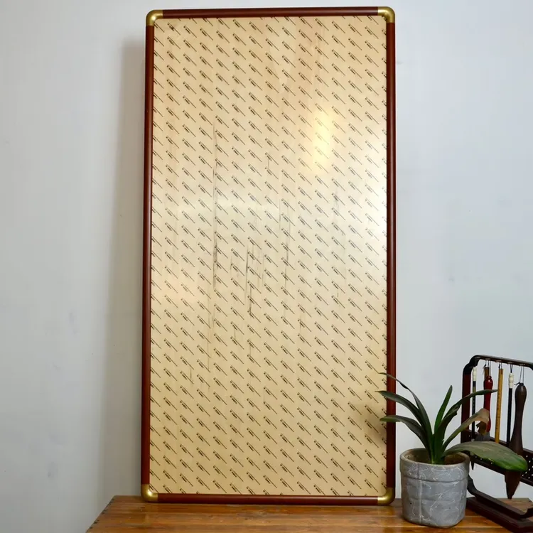 138*68仿铜圆角实木画框 有机玻璃 龙骨背板