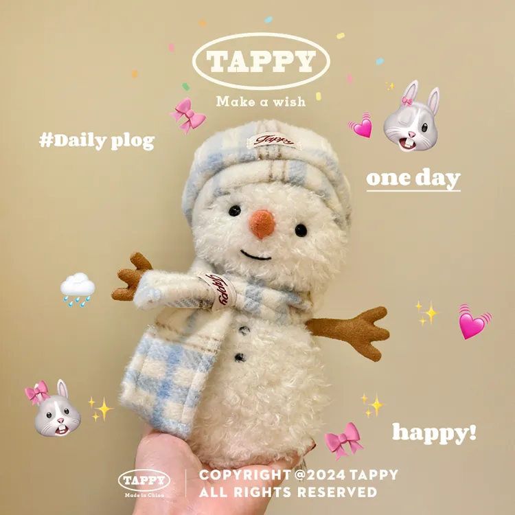 Jellycat雪人Litte全系列玩偶可穿冬季恋歌南瓜帽围巾可爱娃衣