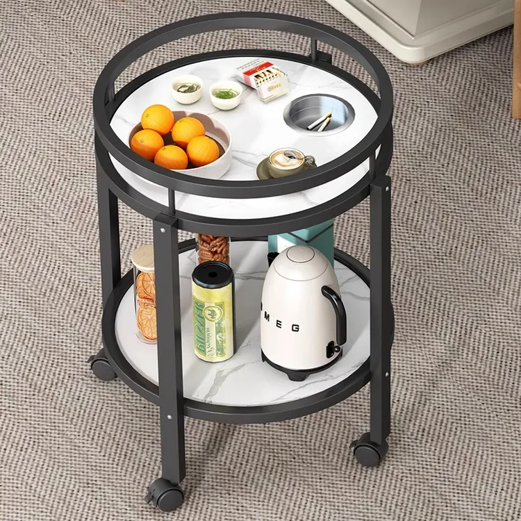 麻将茶几桌茶水架可移动小圆桌简易边几棋牌室专用茶水置物架桌子