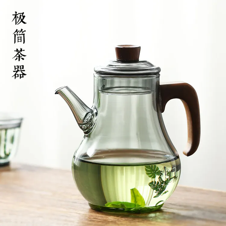 仿宋玻璃执壶迷你茶壶泡绿茶器透明小号醒酒一人用单壶茶具280ML