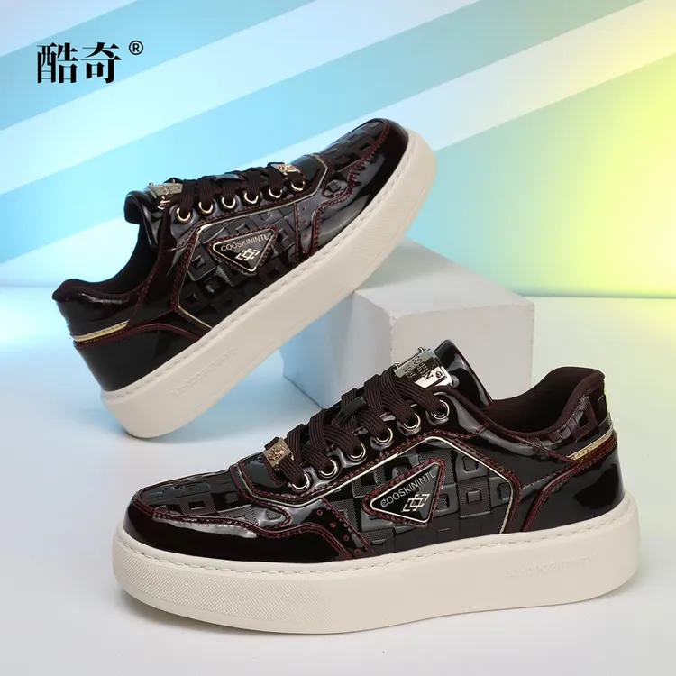 酷奇男鞋2025春季新款主色调款轻奢单鞋百搭潮鞋保暖防风休闲男鞋