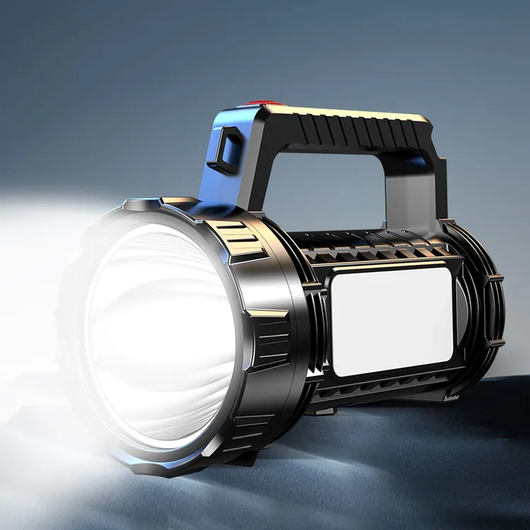 强光手电筒充电超亮户外远射手提探照灯家用led照明超长续航全新