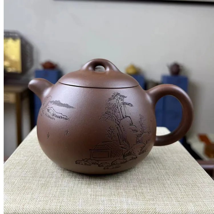 紫砂壶原矿精工半手乳瓢230cc