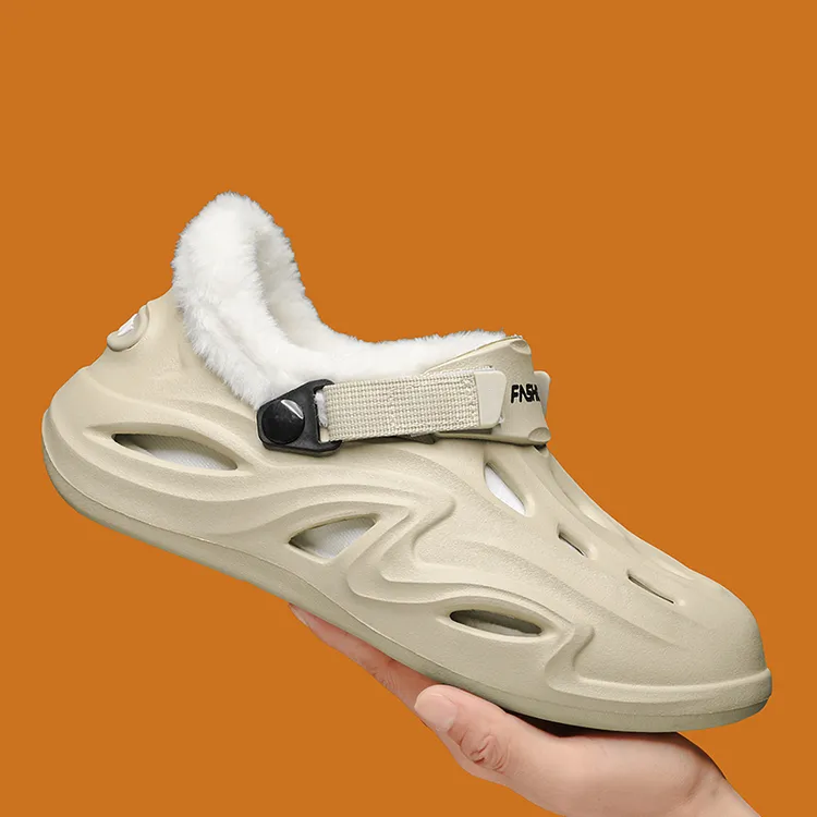 男士凉鞋外穿洞洞鞋厚底防滑包头男款户外休闲情侣冬季防水潮流