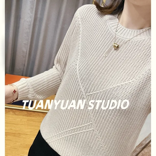 2025秋冬新款韩版百搭时尚宽松显瘦版型内搭毛衣女打底针织衫