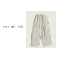 【 neck and neck 】“ 海岸半岛 ” 斜纹肌理感宽松垂感直筒裤长裤