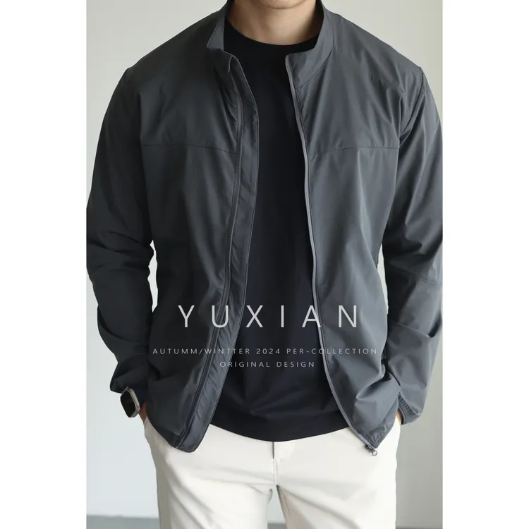 YUXIAN轻量化透气速干防晒透气立领全能通勤休闲薄款夹克外套男士