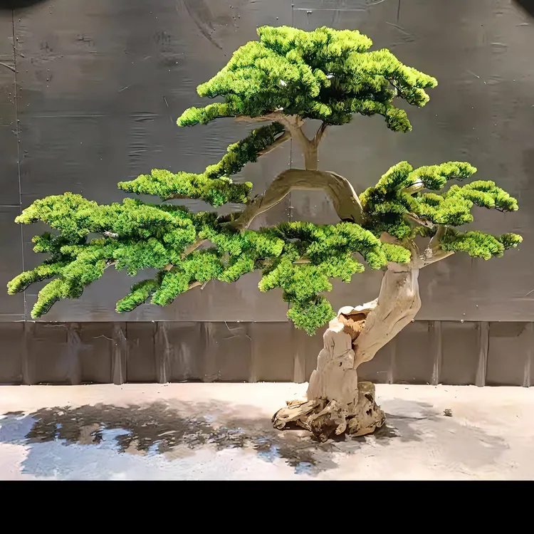 迎客松仿真花绿植摆件客厅摆件绿植室内大型仿真树绿植过道迎客松