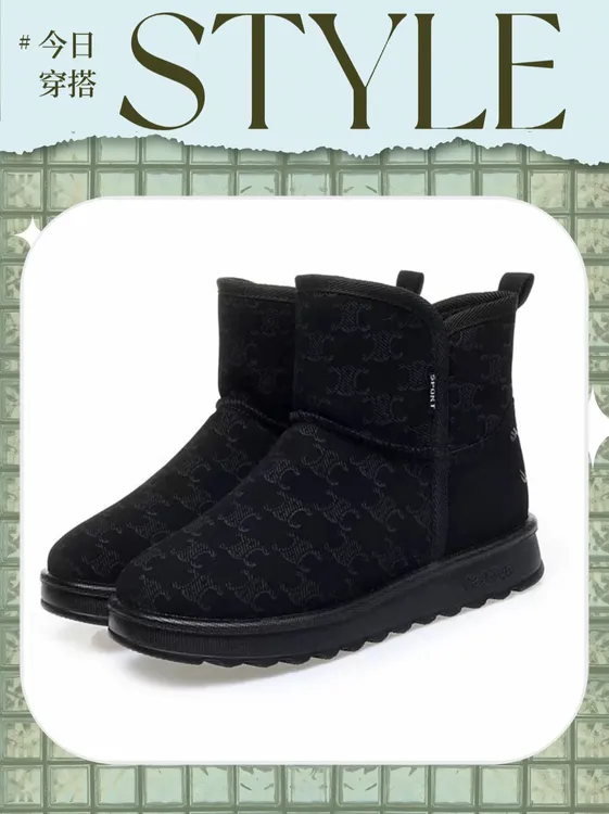 女布鞋加绒棉鞋防滑软底软面舒适百搭外穿雪地靴休闲时尚短靴子