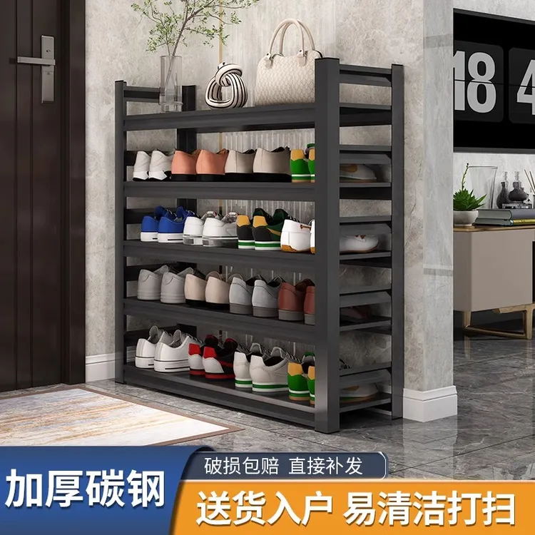 鞋架家用落地多层钢制鞋架简易加厚收纳结实入户玄关门后鞋柜展柜