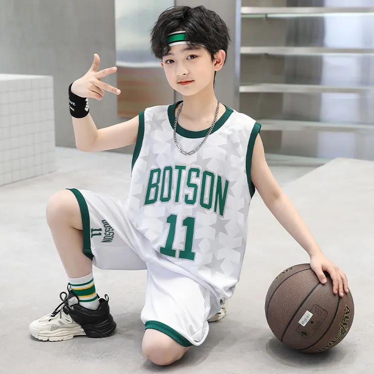 儿童运动套装男童篮球服中大童夏季无袖潮流6-12岁男孩速干衣夏装