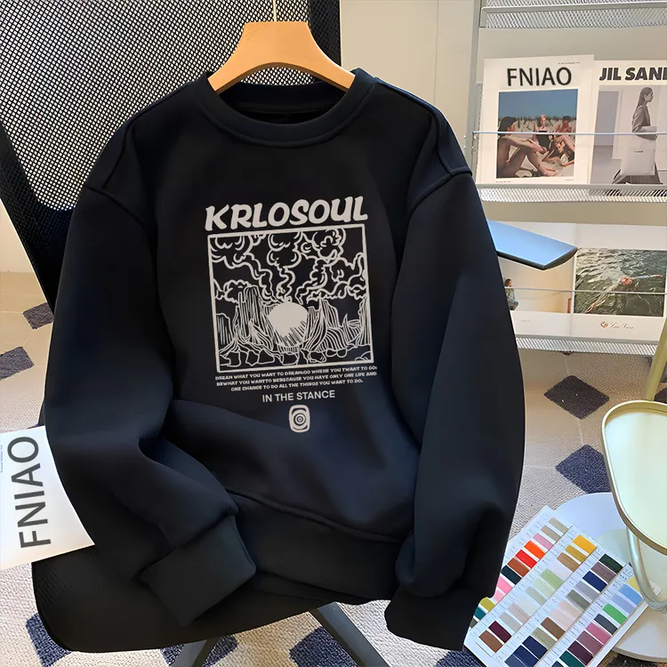 爆款2025新款男士卫衣加绒加厚装秋冬款亲肤舒适潮牌卫衣潮流外套