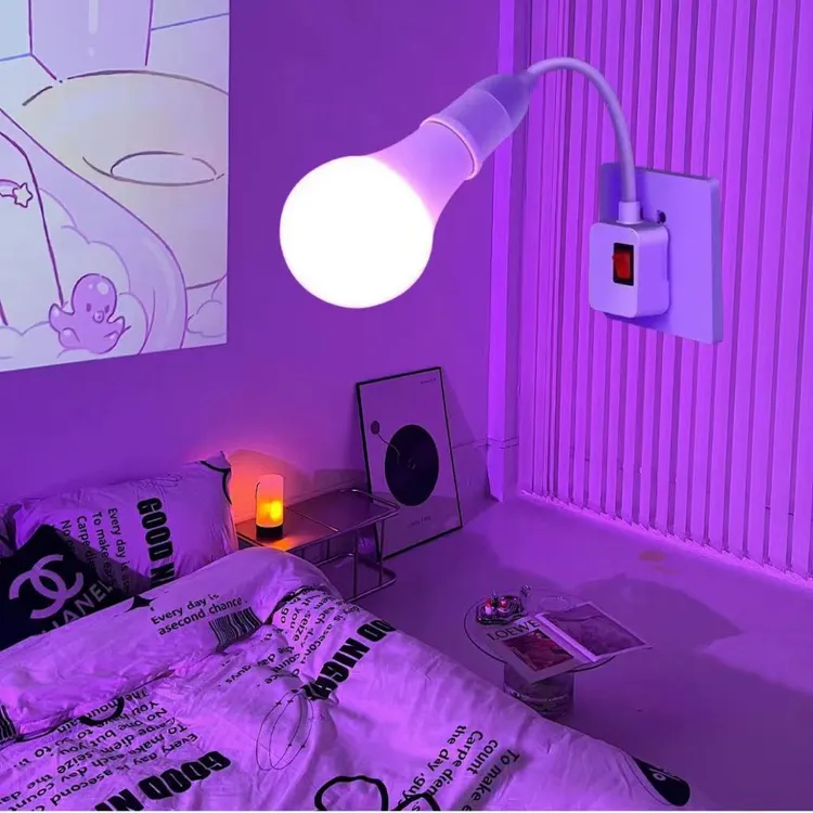 网红七彩情调小夜灯氛围灯卧室自拍补光蓝紫色调色背景酒店氛围灯