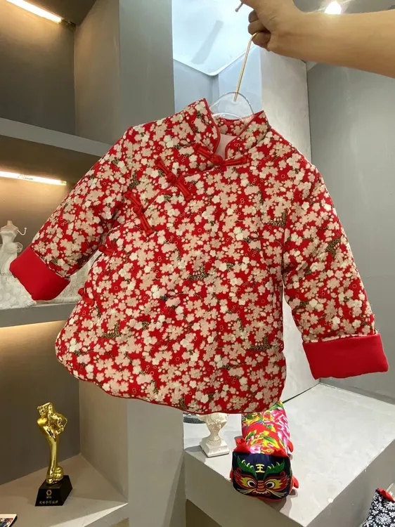 儿童棉花袄唐装旗袍风拜年服中国风棉花袄棉内胆棉服