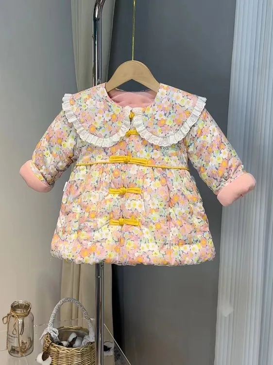 【娃娃领】2025亲子款棉花袄中国风纯手工长绒棉花袄中长款冬季保暖