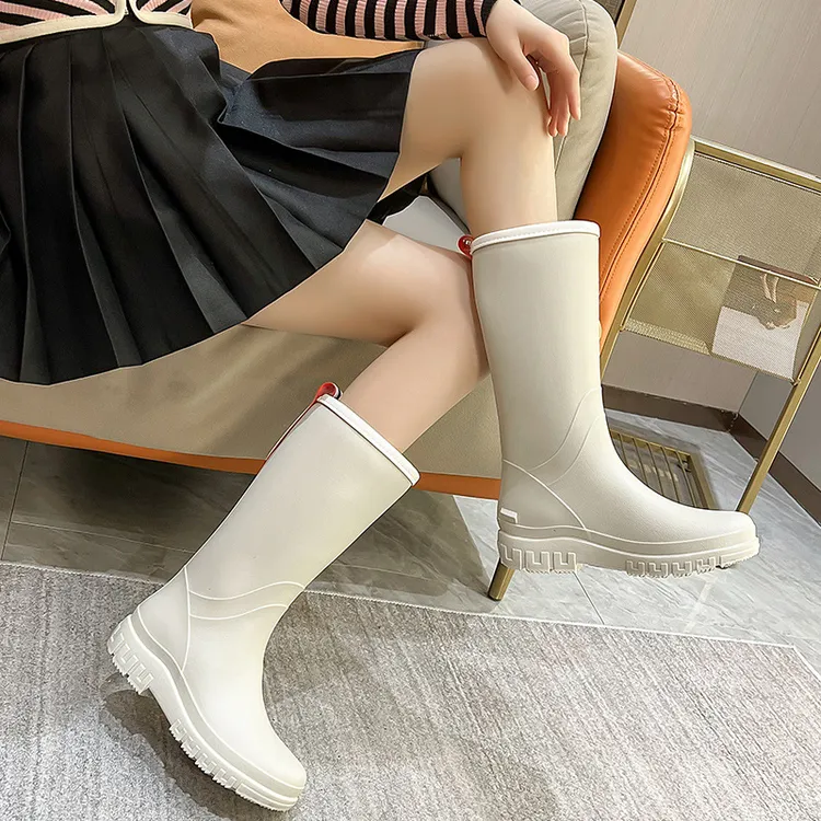 雨鞋女款时尚韩版轻便网红防滑防水洗车厨房工作胶鞋厚底雨靴百搭