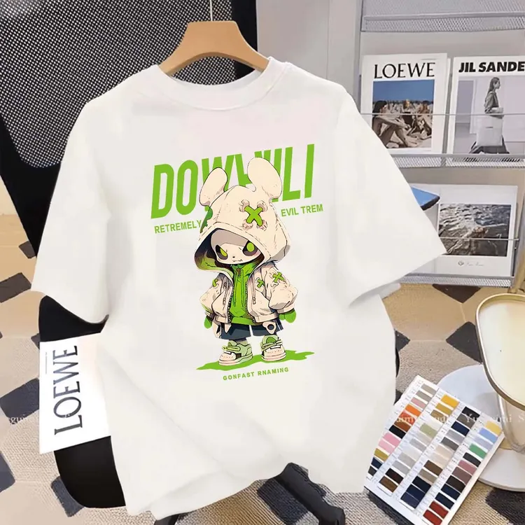 2024新款潮流时尚重磅棉短袖休闲上衣T恤时尚百搭夏季印花G-6组合