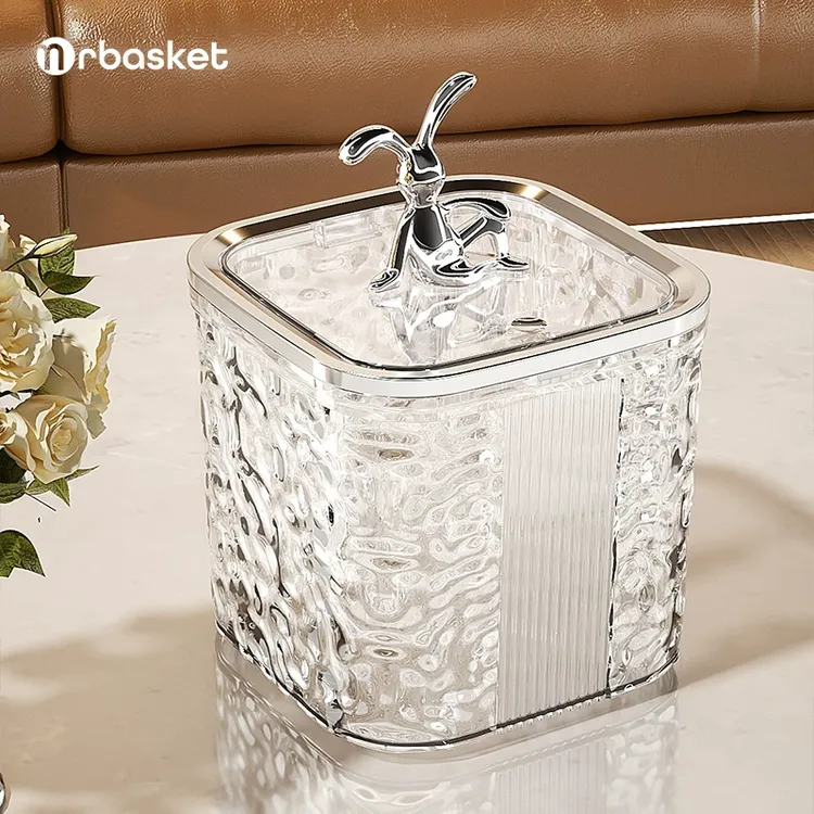 桌面垃圾桶家用轻奢高颜值带盖客厅迷你垃圾篓卧室办公室按压纸篓