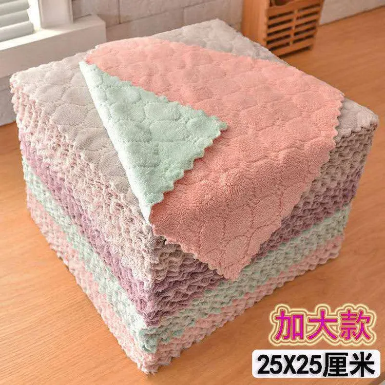 大号洗碗布不沾油抹布家用厨房擦手桌子吸水加厚去污吸水擦手抹布