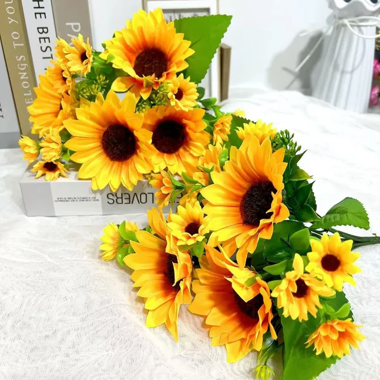仿真向日葵仿真花假花摆件太阳装饰摆设塑料插花客厅餐桌花束书桌