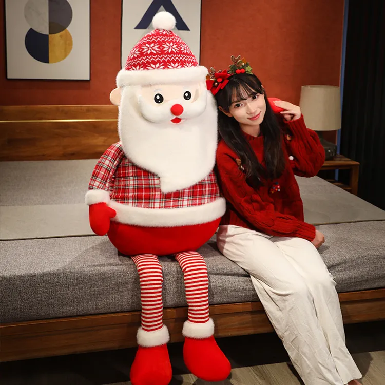 圣诞老人公仔玩偶可爱超大号毛绒玩具布娃娃儿童圣诞节礼物装饰品