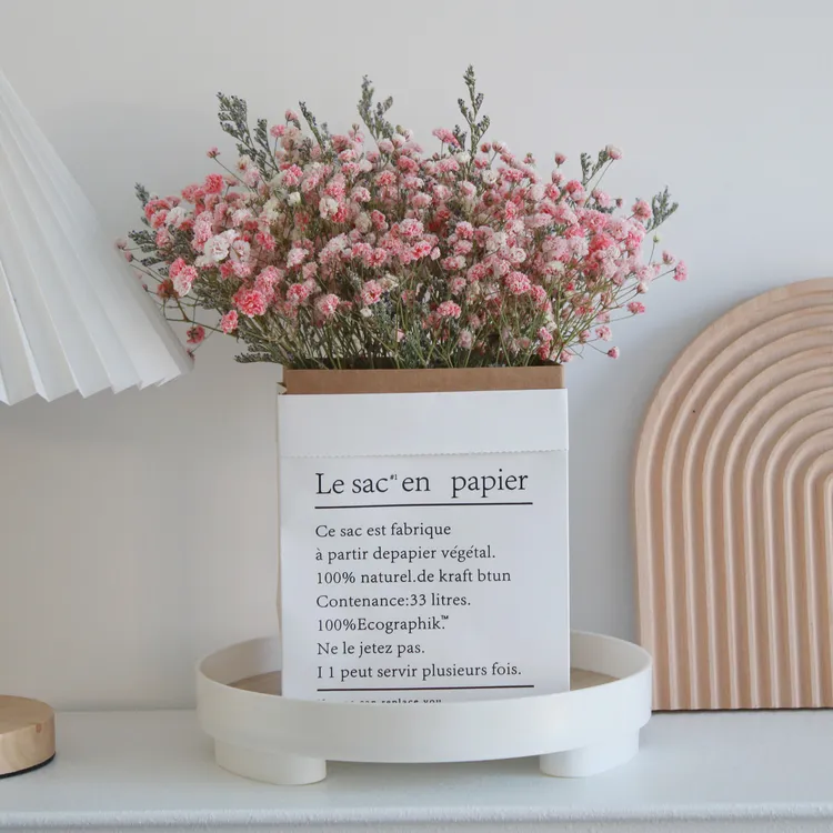 云南风干满天星干花花束卧室餐厅客厅装饰宿舍摆件桌面摆设送纸袋