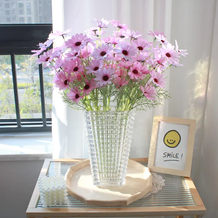 洋甘菊仿真小雏菊假花花束桌面装饰插花绢花花艺拍摄道具餐桌摆件
