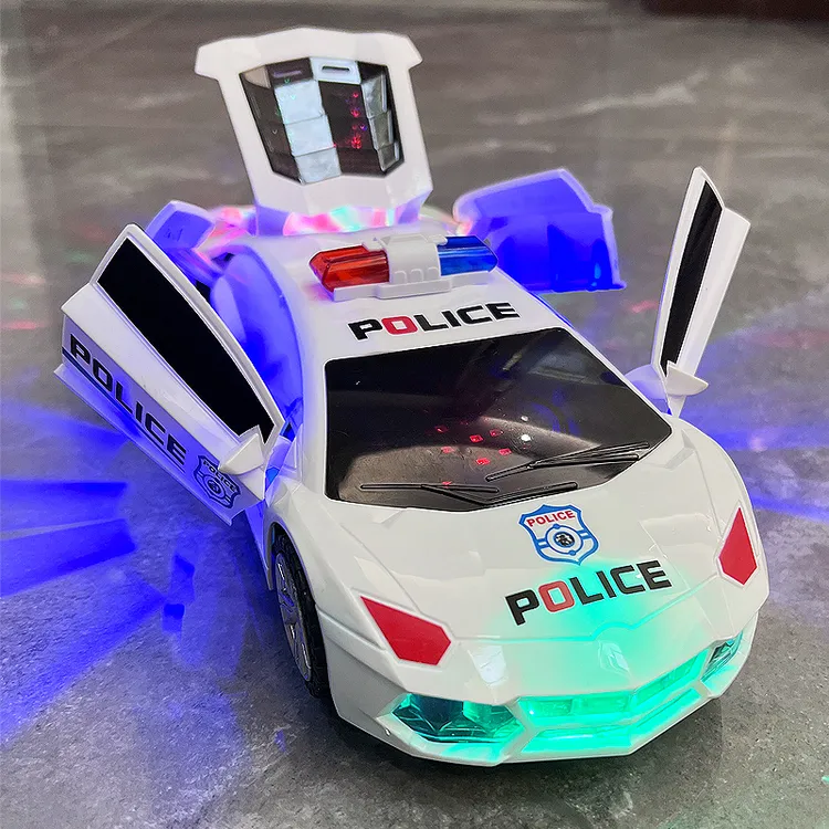 儿童0-1至2岁电动跳舞变形旋转警车玩具车3益智宝宝小男孩子汽车4