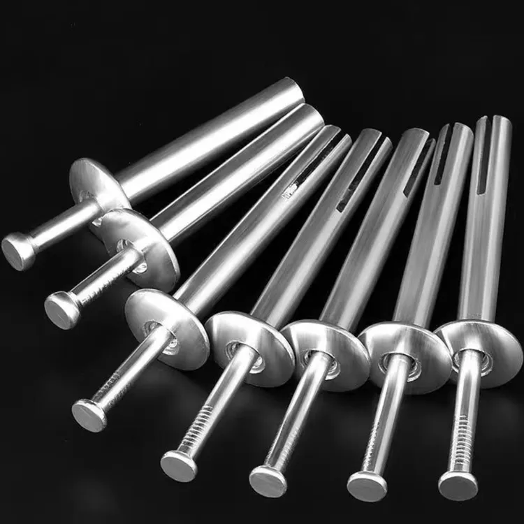 美式击芯膨胀螺丝打入式内膨胀敲击式膨胀钉防盗网专用插片壁虎M6