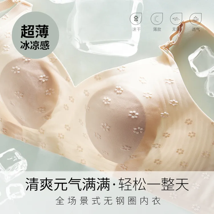 孕之彩孕妇哺乳内衣夏季薄款透气不闷热上托防下垂兔耳杯哺乳文胸