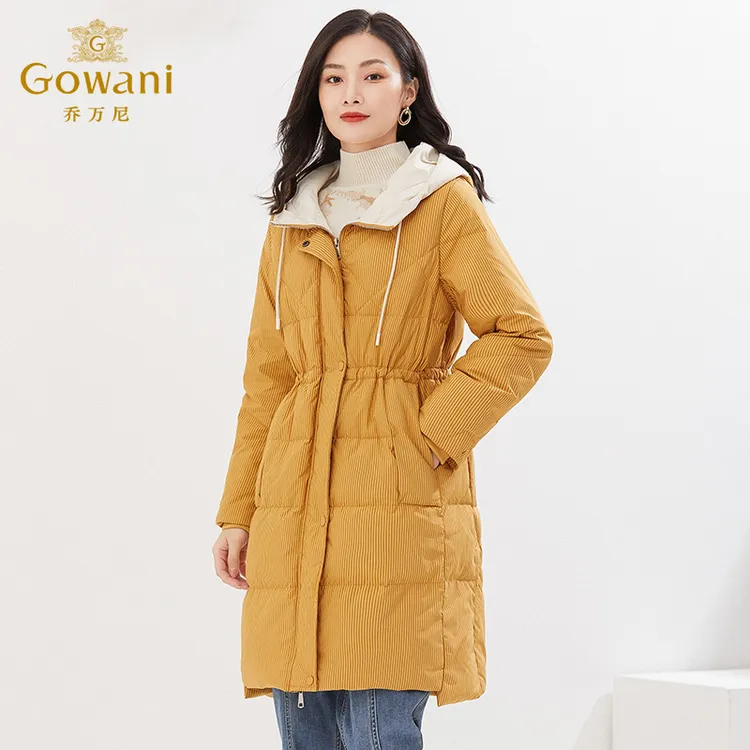 乔万尼冬装新款羽绒服商场同款加厚保暖收腰中长款EI4T611