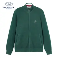 德鲨【星线好物】鲨鱼华夫格针织外套刺绣宽松立领夹克-L2T32002