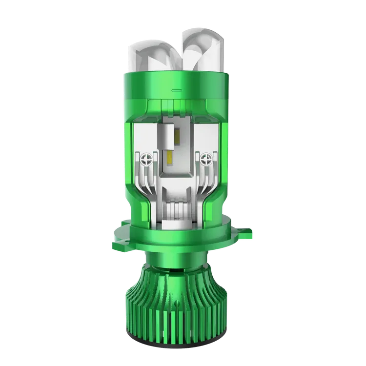 新款H4透镜 LED远近一体远光矩阵铺路聚光超亮汽车货车摩托车灯泡