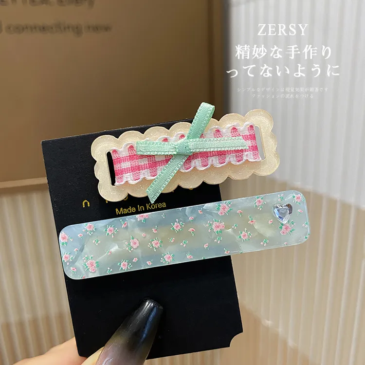 夏日简约可爱糖果色鸭嘴夹高级感甜美后脑勺侧边刘海碎发头饰发夹