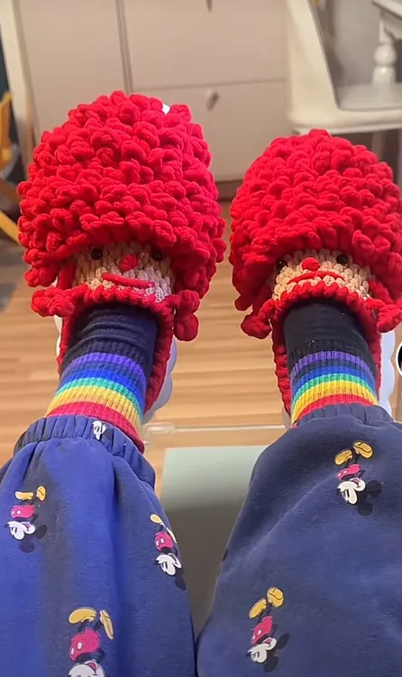 定制成品云朵丑丑鞋手工拖鞋送男女友闺蜜礼物纯手工成品